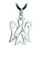 Pendant Roberto Giannotti Woman Angeli in White Gold Diamante PZ391